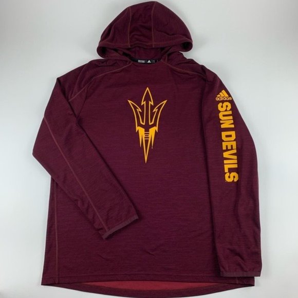 adidas Other - Arizona State Sun Devils NCAA Adidas Climalite Hooded Athletic Pullover